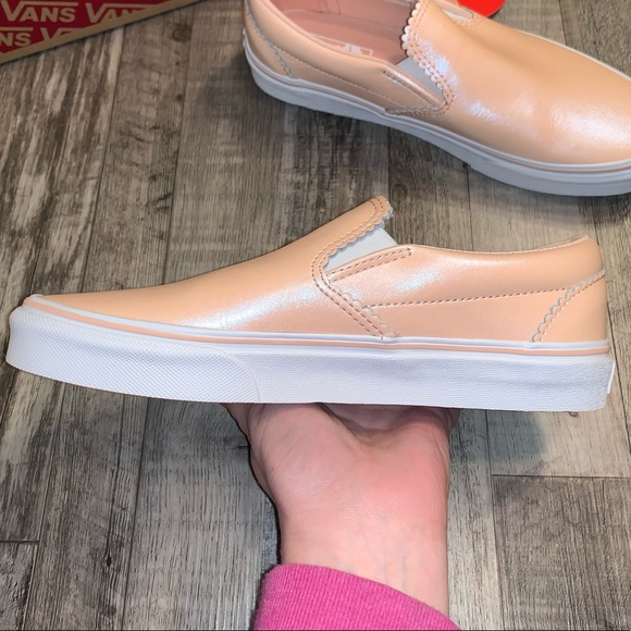 Vans classic slip on pink pearl suede shoes - Picture 5 of 7